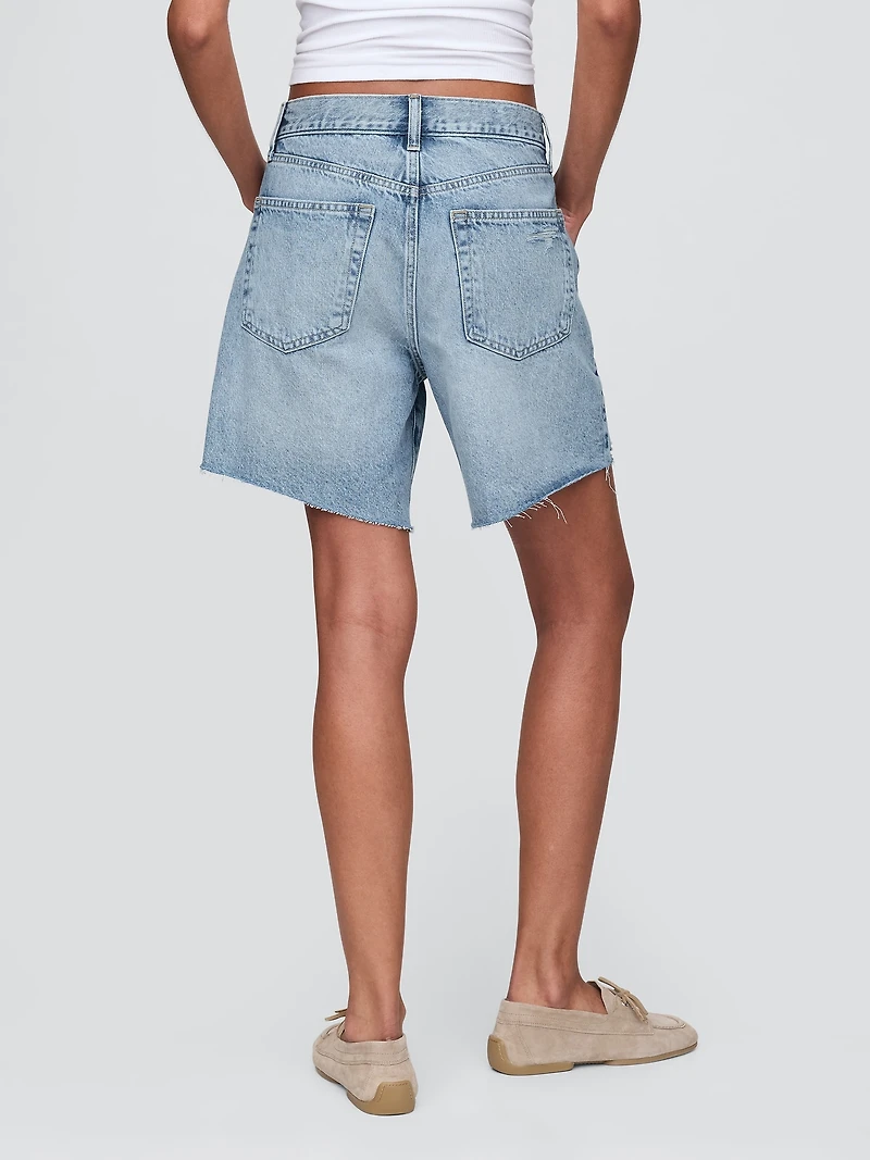 8" Mid Rise '90s Loose Denim Bermuda Shorts