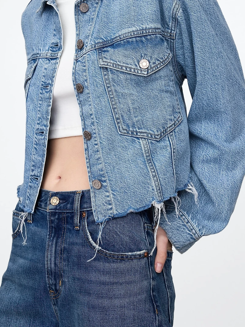 UltraSoft Icon Denim Crop Jacket