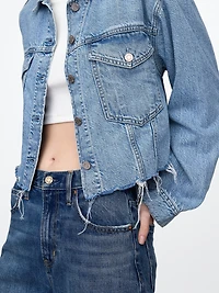 UltraSoft Icon Denim Crop Jacket