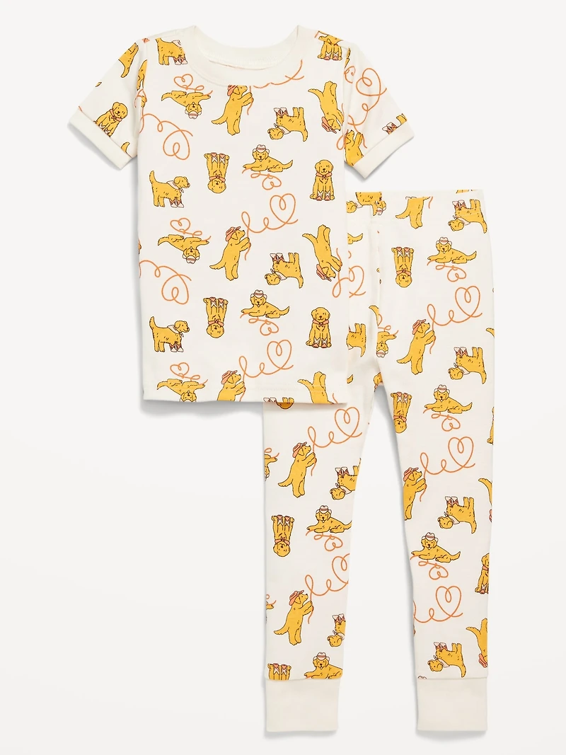 Snug-Fit Printed Pajama Set for Toddler & Baby