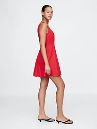 Linen-Blend Mini Dress