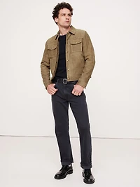 Nubuck Leather Trucker Jacket
