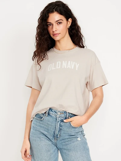 Vintage Crew-Neck Logo-Graphic T-Shirt