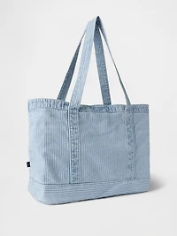 Denim Stripe Tote Bag