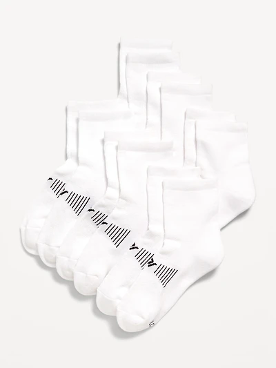 Gender-Neutral Quarter Crew Go-Dry Socks 6-Pack for Kids