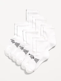 Gender-Neutral Quarter Crew Go-Dry Socks 6-Pack for Kids