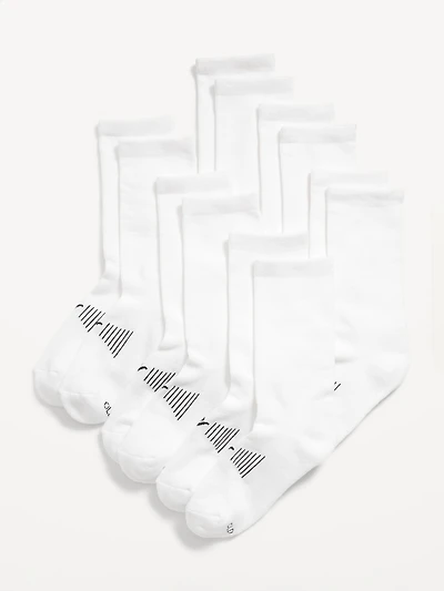 Gender-Neutral Crew Go-Dry Socks 6-Pack for Kids