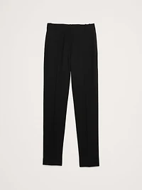 High-Rise Slim Italian Lightweight Wool Ankle Pant