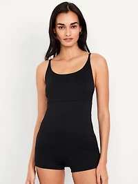 Textured Swim Romper - 2.5-inch inseam