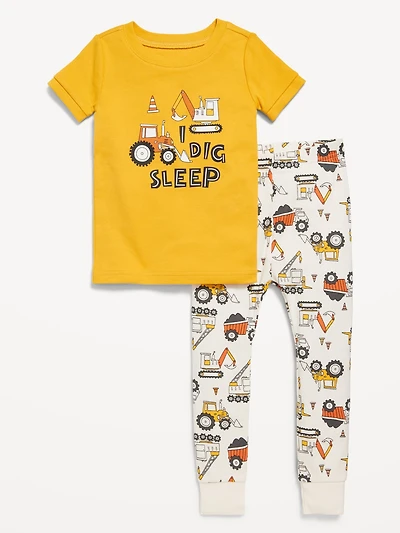 Unisex "I Dig Sleep" Pajama Set for Toddler & Baby