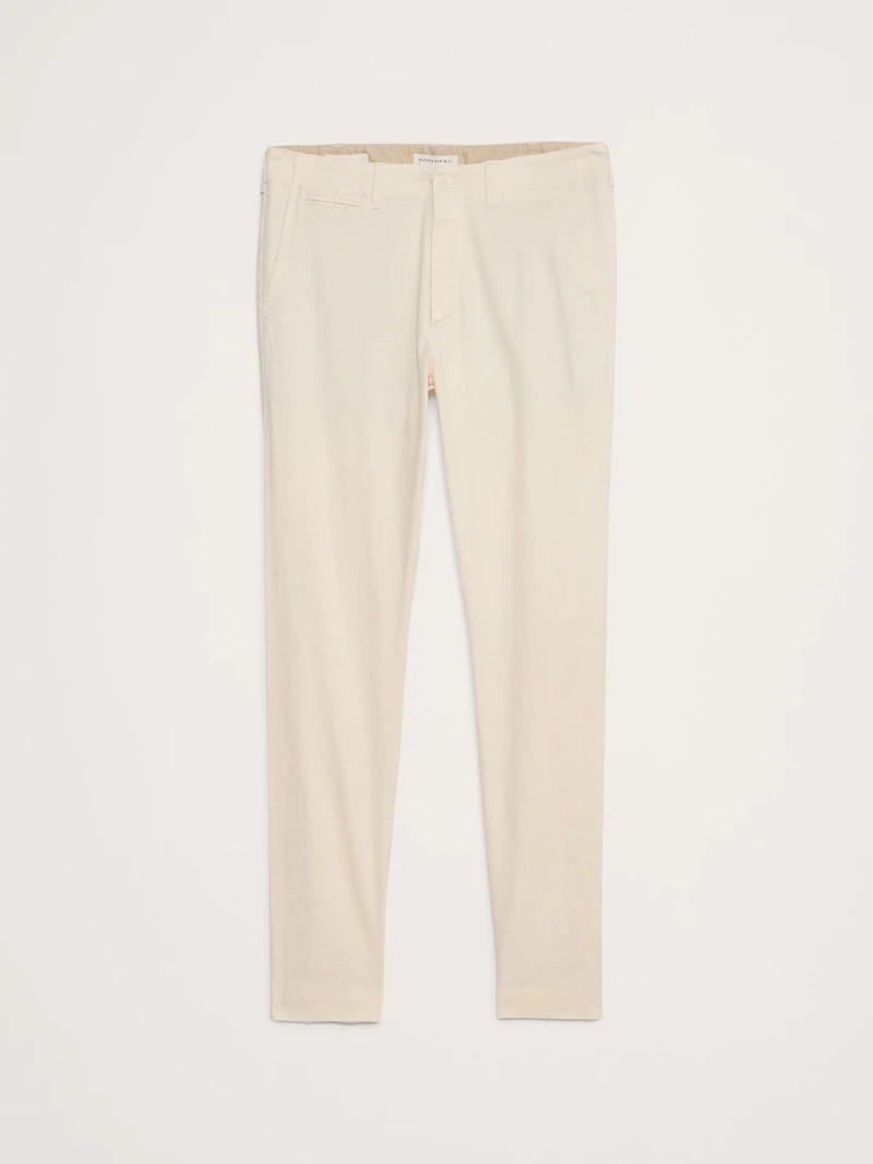 Athletic Slim Linen-Cotton Chino