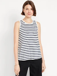 Luxe Sleeveless Striped Top