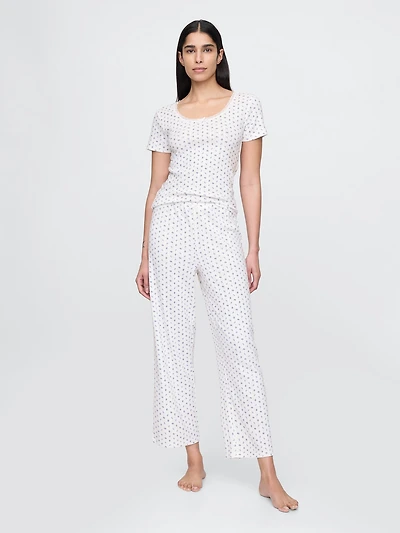 Pointelle Crop PJ Pants