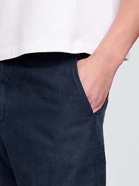 8" Linen-Cotton Shorts