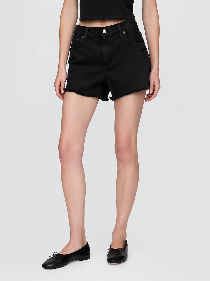 4" Mid Rise UltraSoft Relaxed Cutoff Shorts