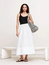 Cotton Poplin Maxi Skirt