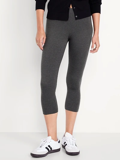 High-Waisted Fashion Layering Cropped Legging