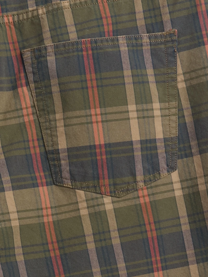 Relaxed Plaid Canvas Shorts