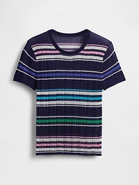 Sheer Rib Sweater T-Shirt