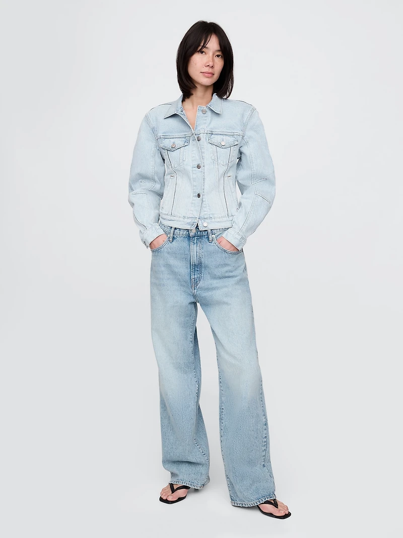 Barrel-Sleeve Icon Denim Jacket