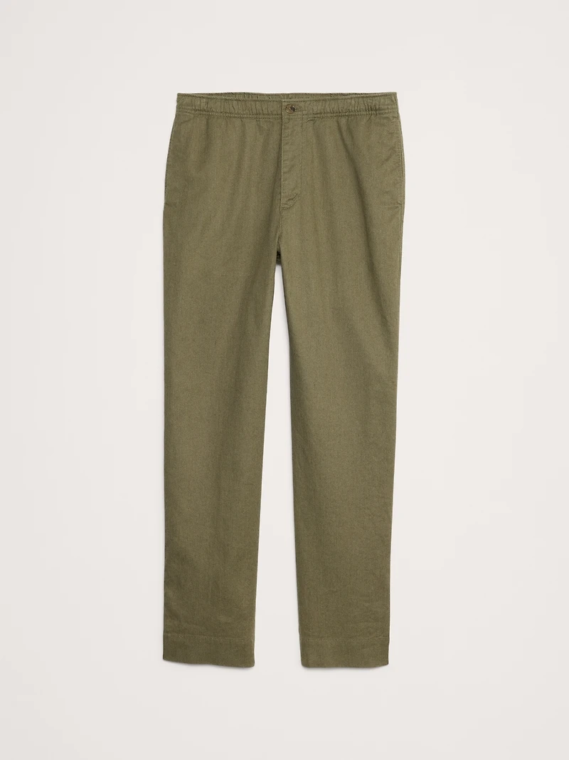 Italian Linen-Cotton Pull-On Pant