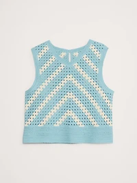 Embroidered Cotton Crochet Top