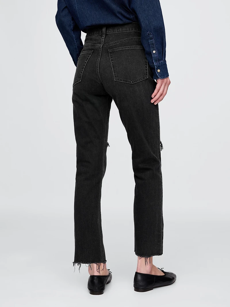 High Rise Cheeky Straight Jeans
