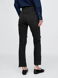 High Rise Cheeky Straight Jeans