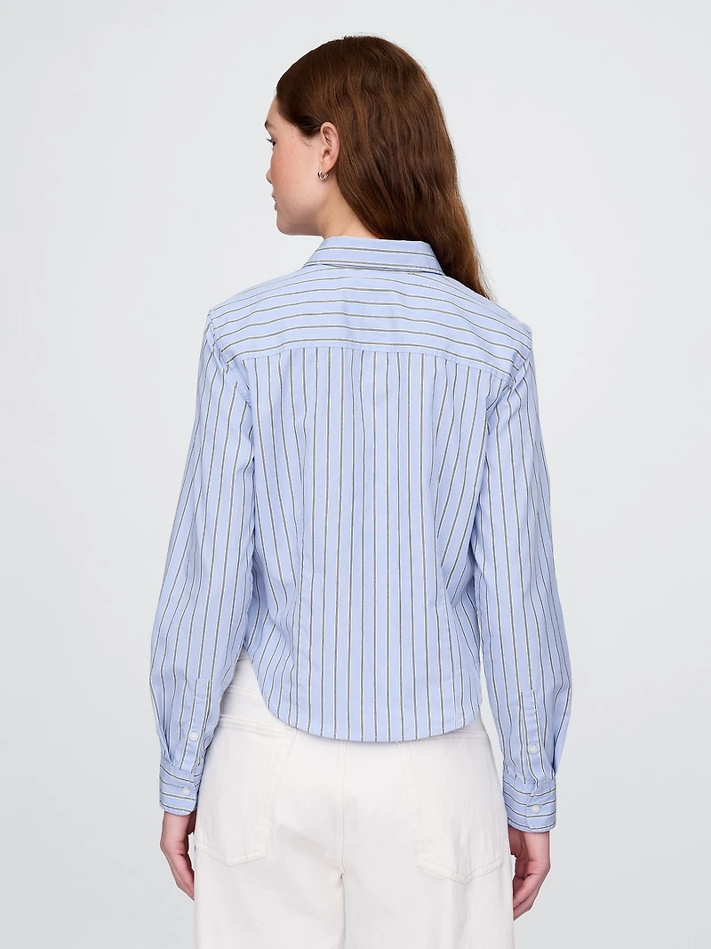 Organic Cotton Fitted Crop Shirt