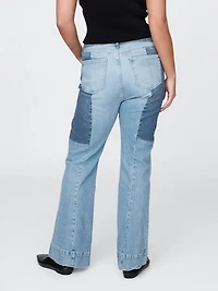 High Rise Patchwork '70s Flare Jeans