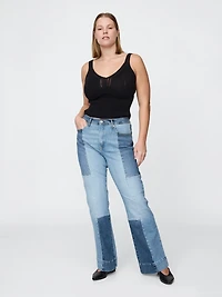 High Rise Patchwork '70s Flare Jeans