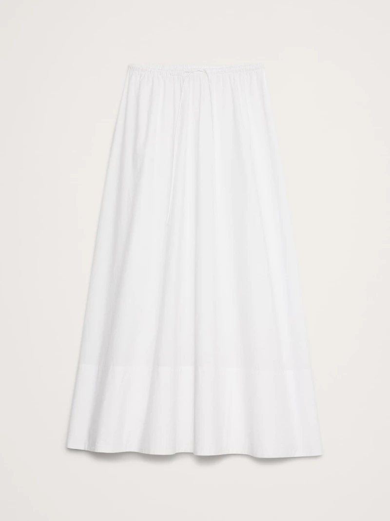 Cotton Poplin Maxi Skirt