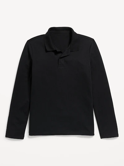 School Uniform Long-Sleeve Polo Shirt for Boys