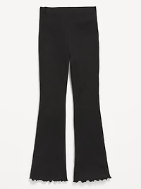 High-Waisted Ribbed Flared Leggings for Girls