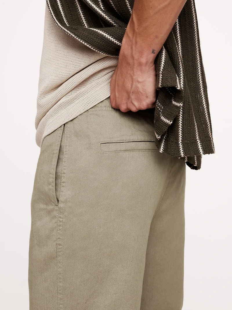 Italian Linen-Cotton Pull-On Pant