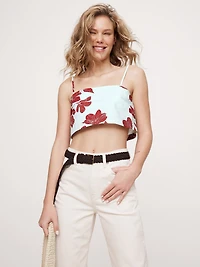 Cotton Poplin Cropped Cami