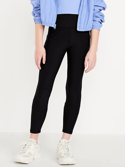 High-Waisted PowerSoft 7/8-Length Side-Pocket Leggings for Girls