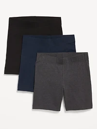 High-Waisted Biker Shorts 3-Pack - 6-inch inseam