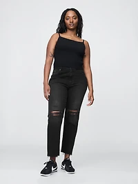 High Rise Cheeky Straight Jeans