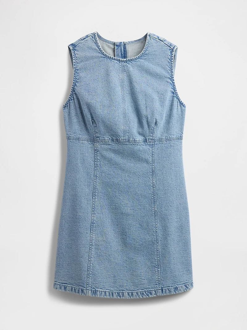 Denim Mini Shift Dress