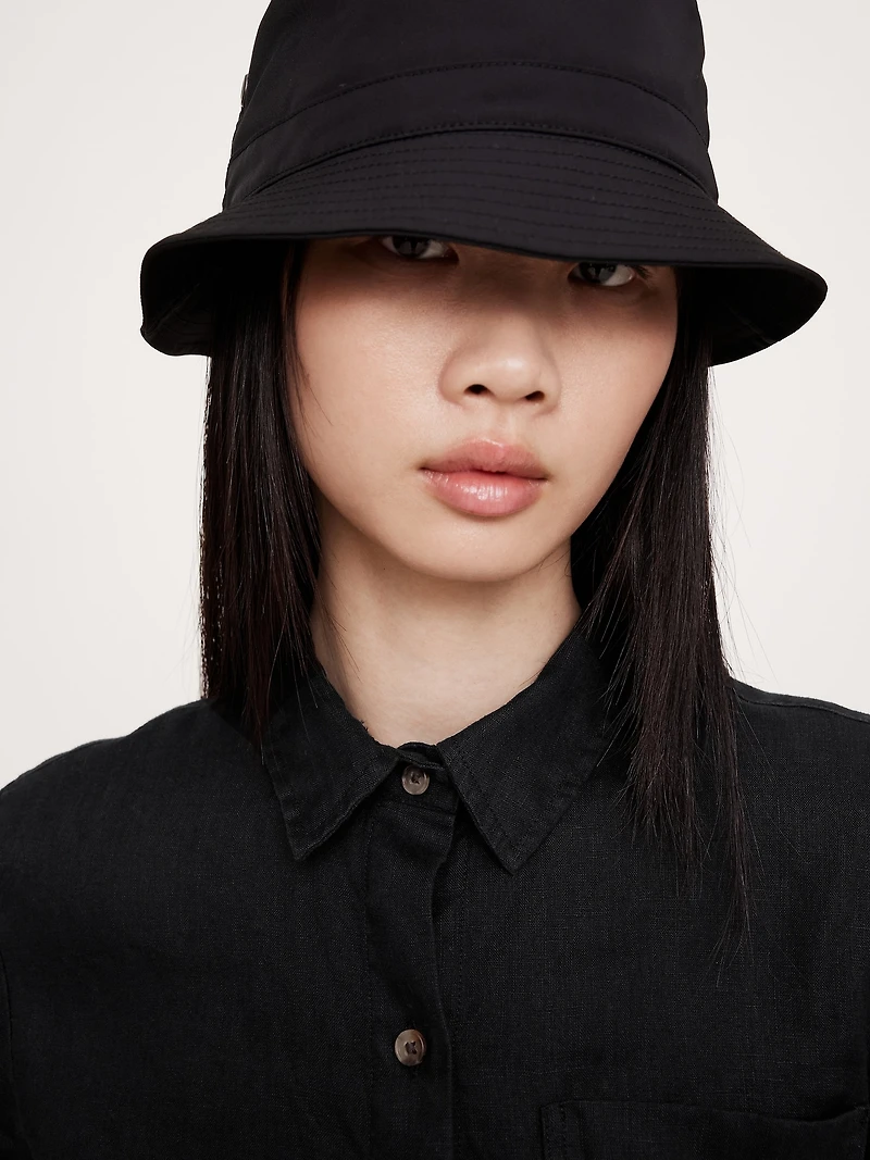 Boxy Linen Short-Sleeve Shirt