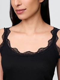 Mini Rib Lace PJ Tank Top