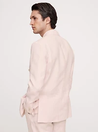 Double-Breasted Linen Suit Jacket
