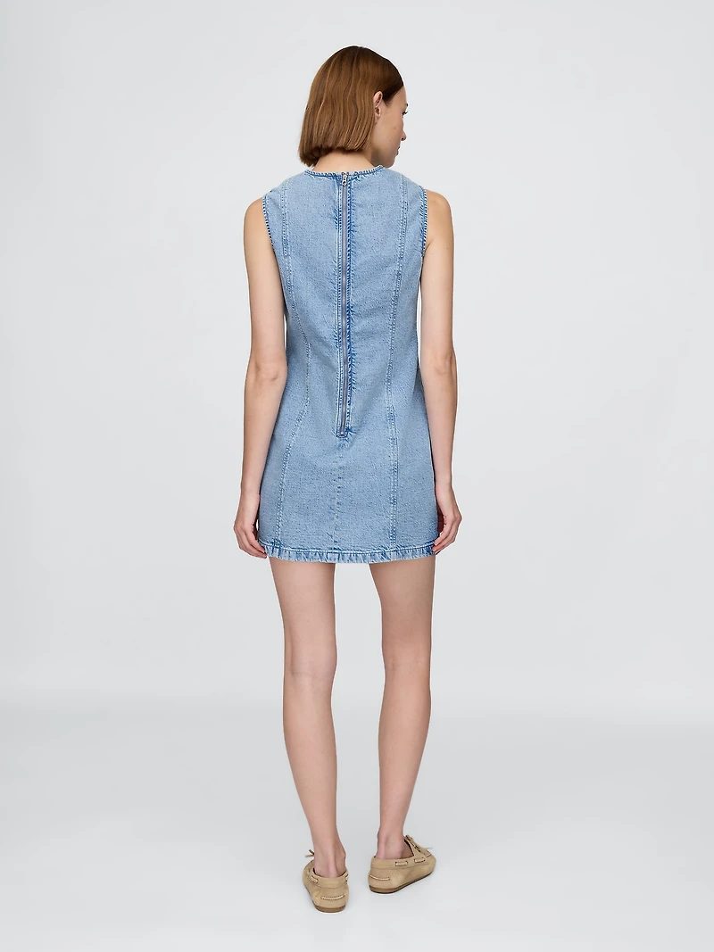 Denim Mini Shift Dress