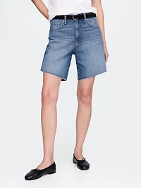 8" Mid Rise '90s Loose Denim Bermuda Shorts