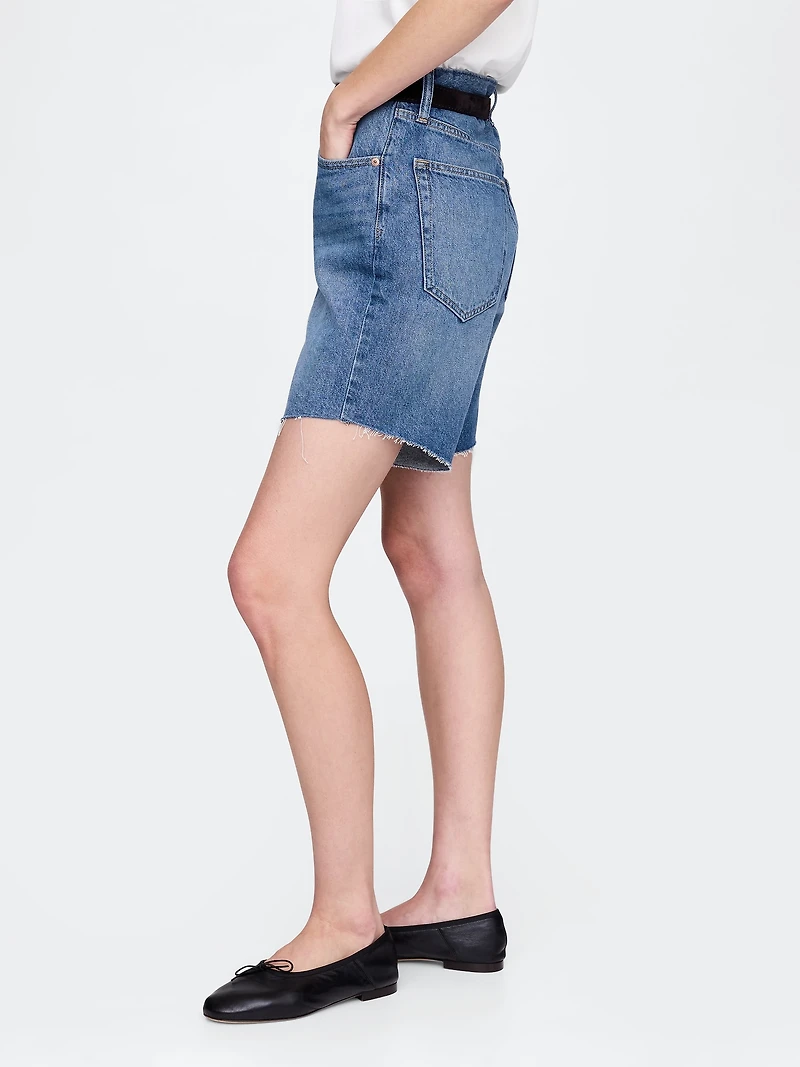 8" Mid Rise '90s Loose Denim Bermuda Shorts