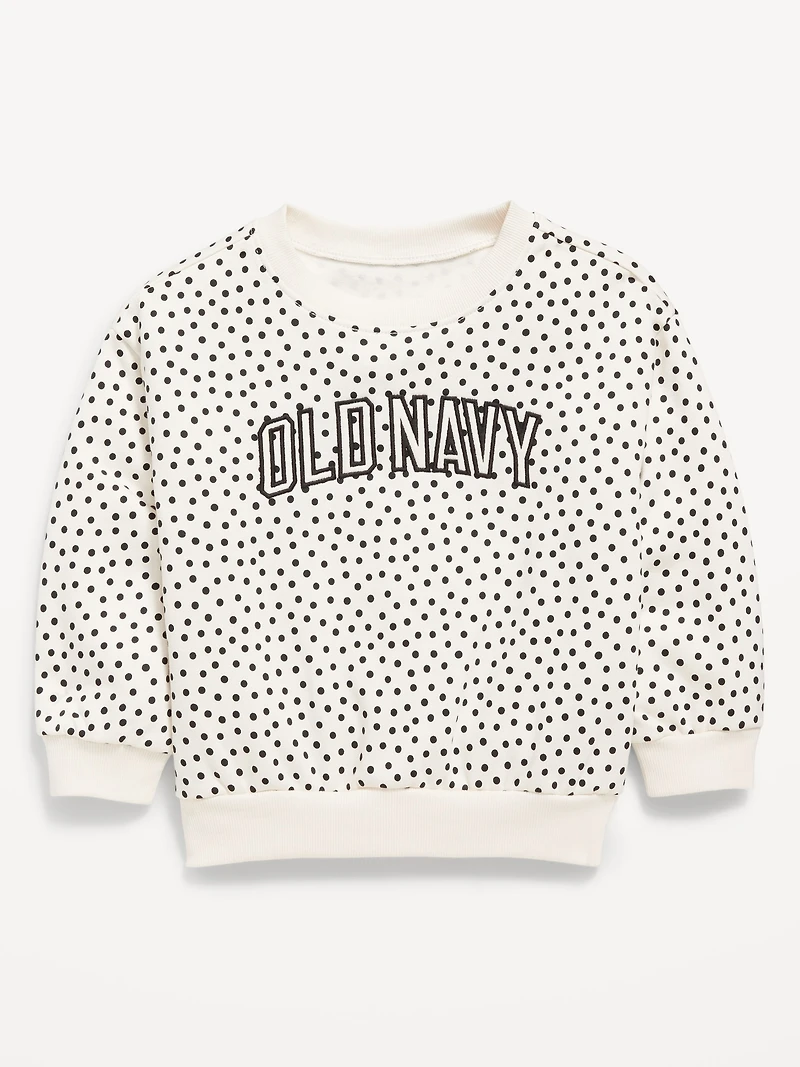 Printed Long-Sleeve Logo-Graphic Sweatshirt for Toddler Girls