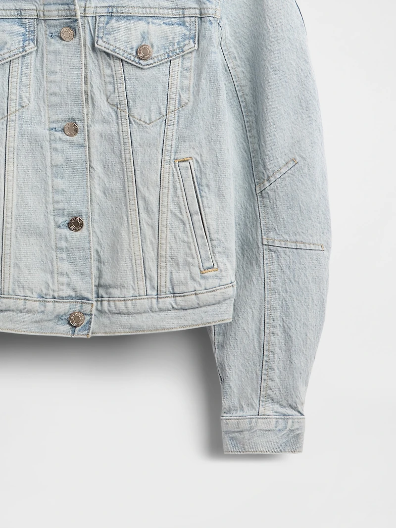Barrel-Sleeve Icon Denim Jacket