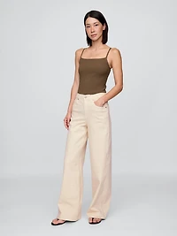 High Rise Stride Wide-Leg Jeans