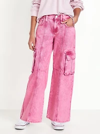 Super Baggy Wide-Leg Cargo Jeans for Girls